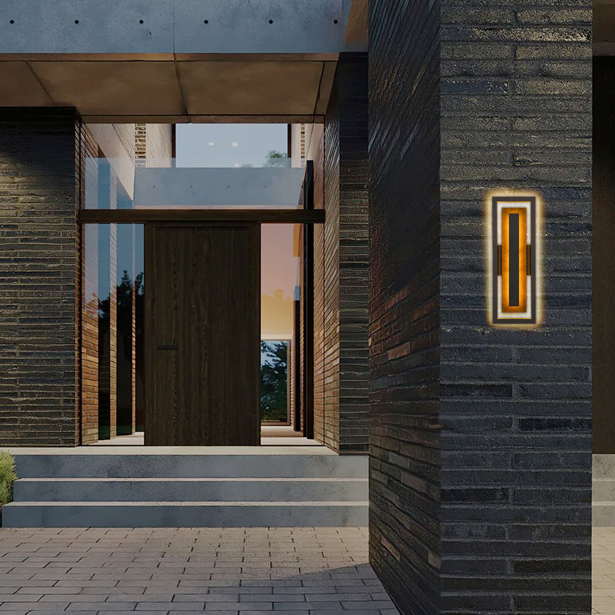 Panels LED 20.38 inch Dark Bronze Outdoor Wall Sconce